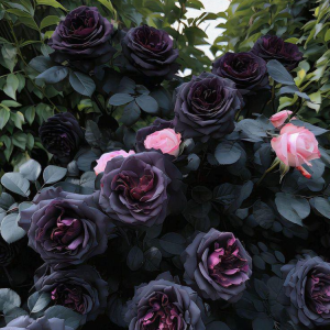 Роза Черная купить по цене от 450р. в интернет-магазине «Посадика» с доставкой почтой в в Бородиное и по всей России – [изображение №1].