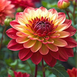 Георгин Оникс Найт купить по цене от 590р. в интернет-магазине «Посадика» с доставкой почтой в в Бородиное и по всей России – [изображение №1].